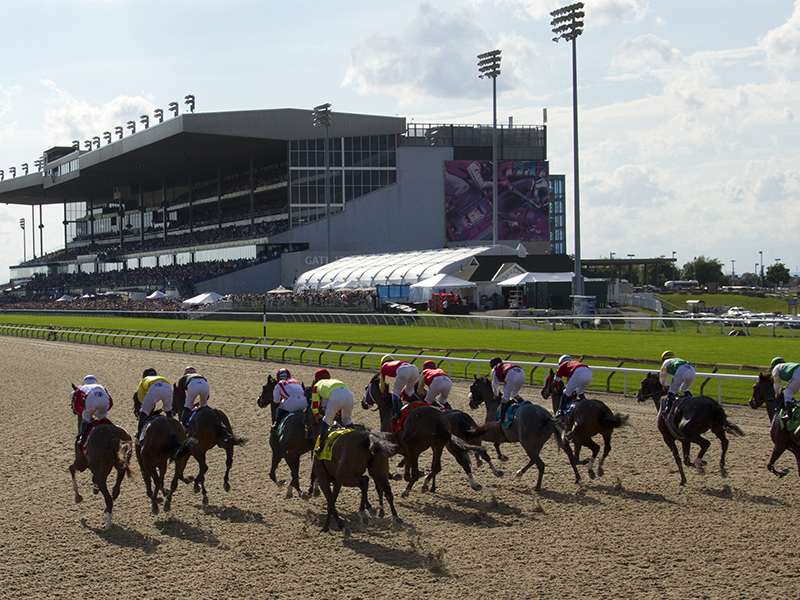 Toronto Ont.July2, 2017.Woodbine Racetrack.Queen's Plate Stakes .Holy Helena Jockey Luis Contreras, owner k Stronach Stables. WEG/michael burns photo